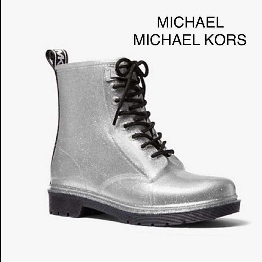 MICHAEL Michael KORS Tavie Logo Tape and Glitter Rain … - Picture 1 of 11